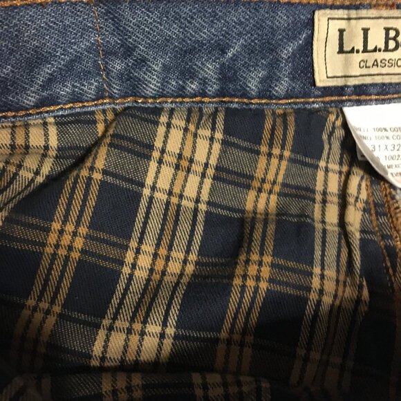 L.L. Bean Classic Fit Mens 31x32 Jeans 100% Cotton Denim Lined - Picture 7 of 11